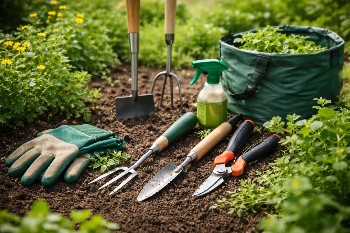 Quels sont les outils de jardinage essentiels pour le désherbage efficace ?